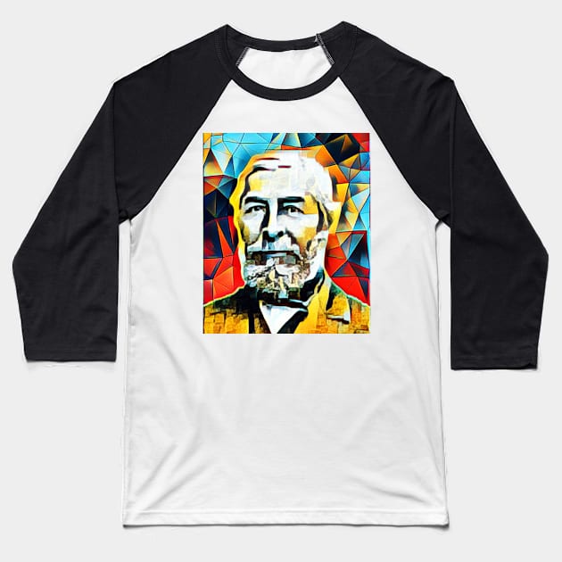 Jean Charles Galissard de Marignac Abstract Portrait | Jean Charles Galissard de Marignac Abstract Artwork 2 Baseball T-Shirt by JustLit